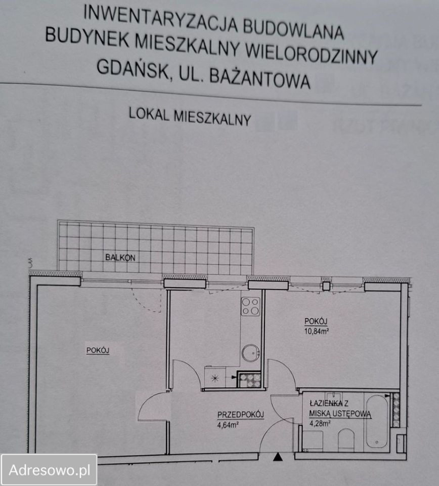 Mieszkanie 2-pokojowe Gdańsk Jasień, ul. Bażantowa. Zdjęcie 13