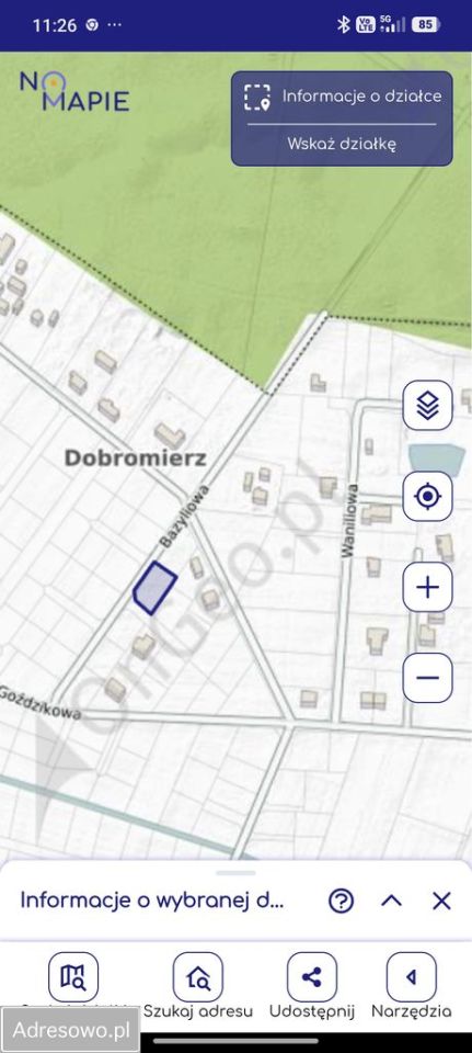 Działka budowlana Dobromierz, ul. Bazyliowa. Zdjęcie 5