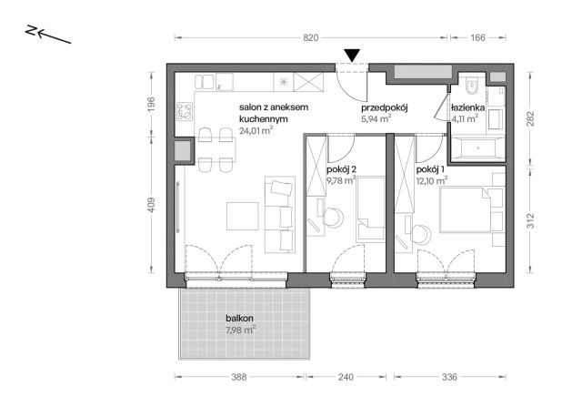 Mieszkanie 3-pokojowe Katowice Brynów, ul. Ceglana. Zdjęcie 7