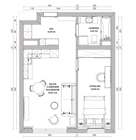 Mieszkanie 2-pokojowe Szczecin Śródmieście. Zdjęcie 20
