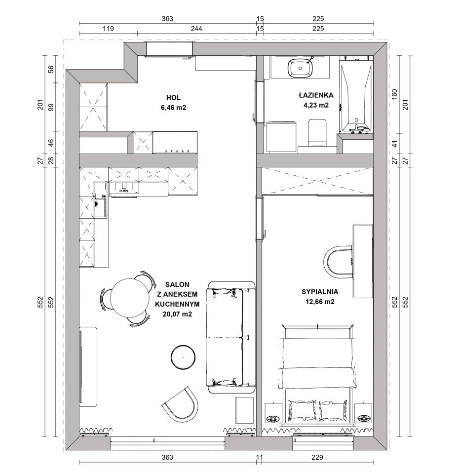 Mieszkanie 2-pokojowe Szczecin Śródmieście. Zdjęcie 17