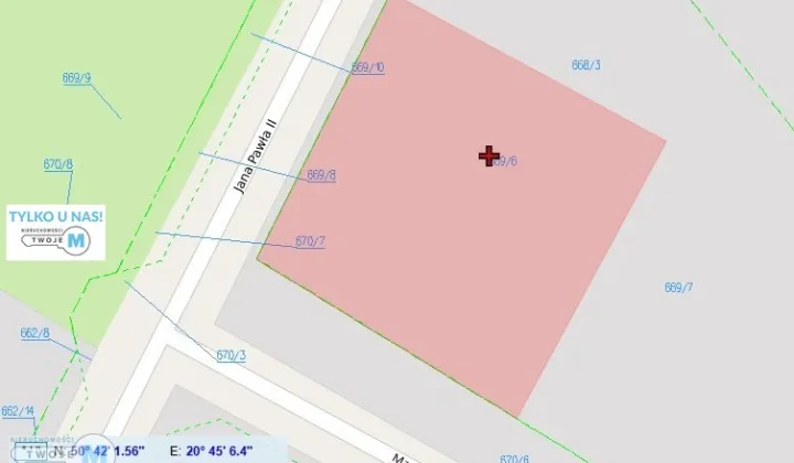 Działka budowlana Pierzchnica, ul. Jana Pawła II