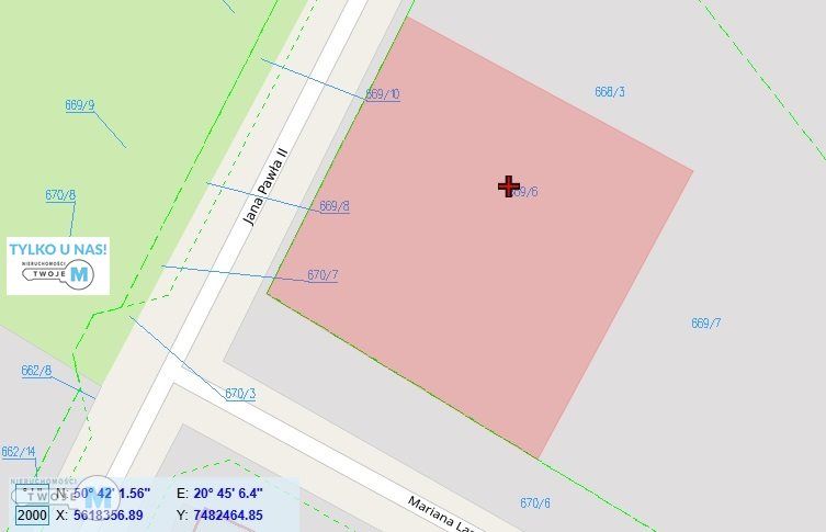 Działka budowlana Pierzchnica, ul. Jana Pawła II. Zdjęcie 1