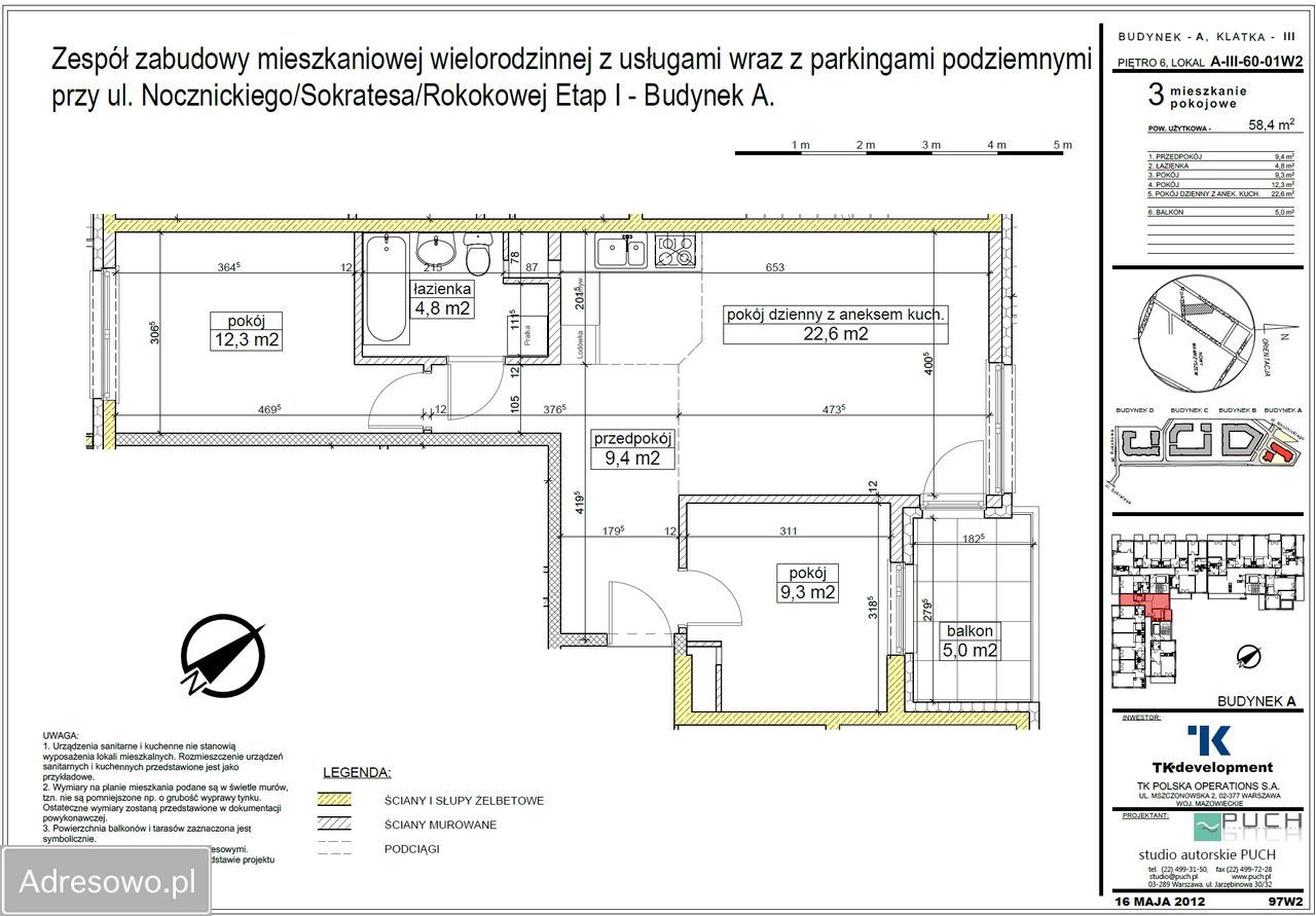 Mieszkanie 3-pokojowe Warszawa Bielany, ul. Tomasza Nocznickiego. Zdjęcie 13