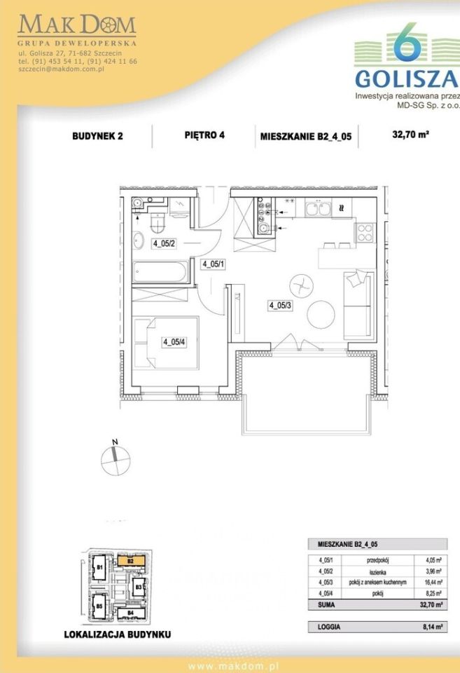 Mieszkanie 2-pokojowe Szczecin Żelechowa, ul. Maksymiliana Golisza. Zdjęcie 14