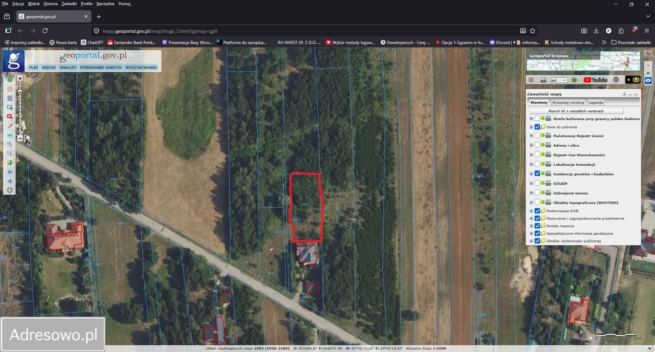 Działka budowlana Łosia Wólka. Zdjęcie 12