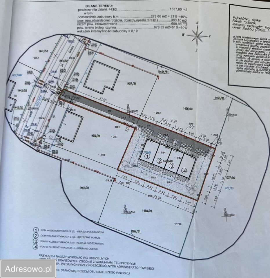 Działka inwestycyjna Racibórz Ocice, ul. Grecka