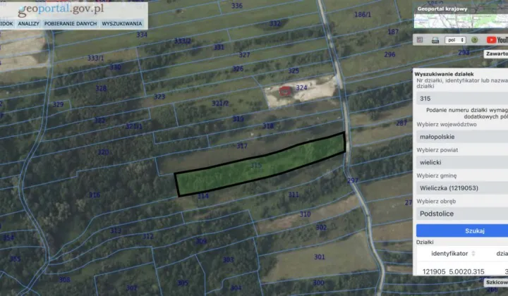 Działka budowlana Podstolice