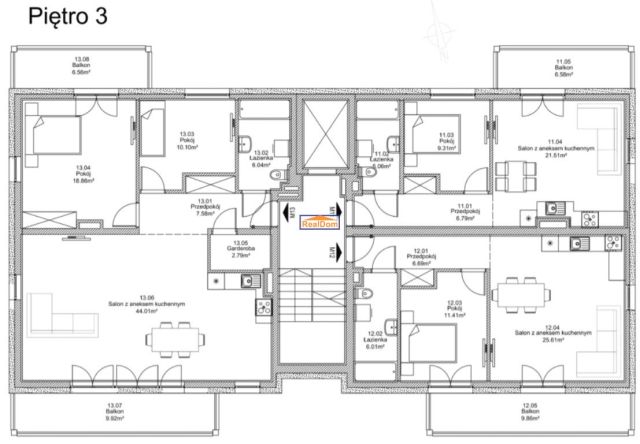 Mieszkanie 3-pokojowe Kraków Bieżanów, ul. Bieżanowska. Zdjęcie 9