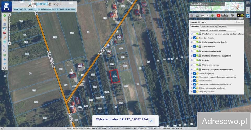 Działka budowlana Sokolnik