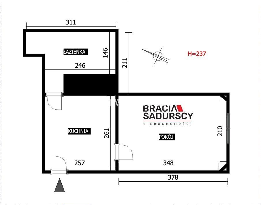 Mieszkanie 1-pokojowe Kraków Stare Miasto, ul. Bonerowska. Zdjęcie 20