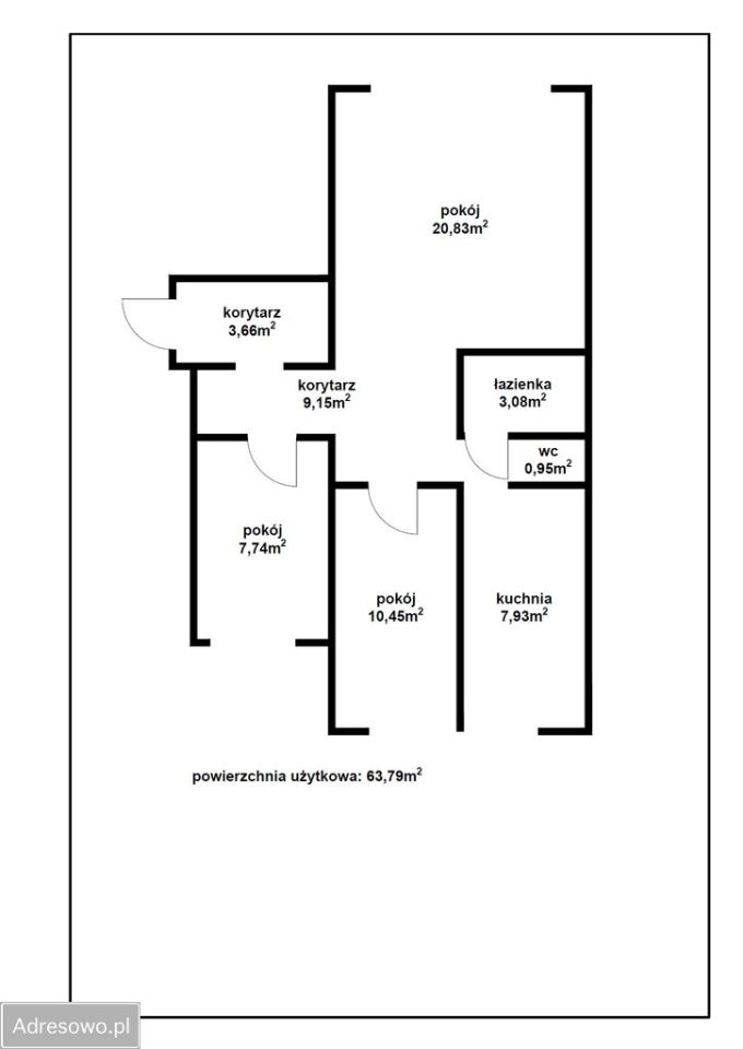 Mieszkanie 3-pokojowe Bydgoszcz Fordon, ul. Jana Piwnika-Ponurego. Zdjęcie 10