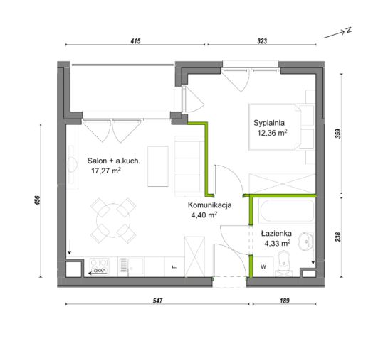 Mieszkanie 2-pokojowe Wrocław Ołtaszyn, ul. Orawska. Zdjęcie 8