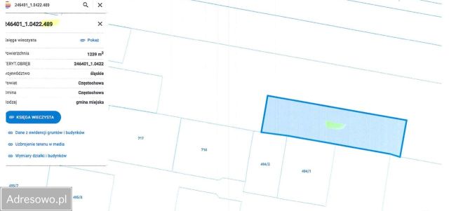 Działka rolna Częstochowa Błeszno, ul. Korkowa. Zdjęcie 1