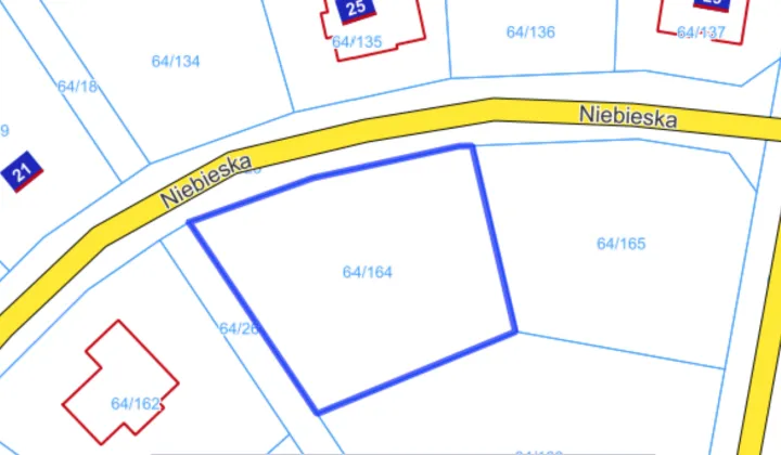 Działka rolno-budowlana Sława Wielkopolska, ul. Niebieska