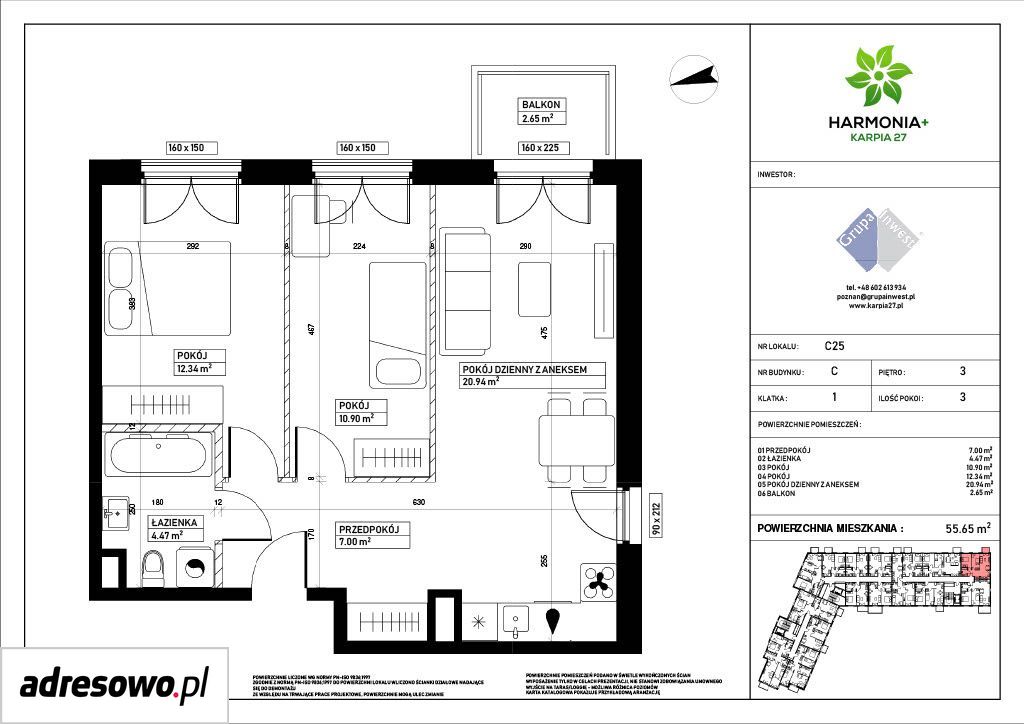 Mieszkanie 3-pokojowe Poznań Naramowice, ul. Karpia. Zdjęcie 18
