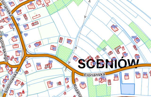 Działka budowlana Jasło Sobniów, ul. Floriańska. Zdjęcie 1