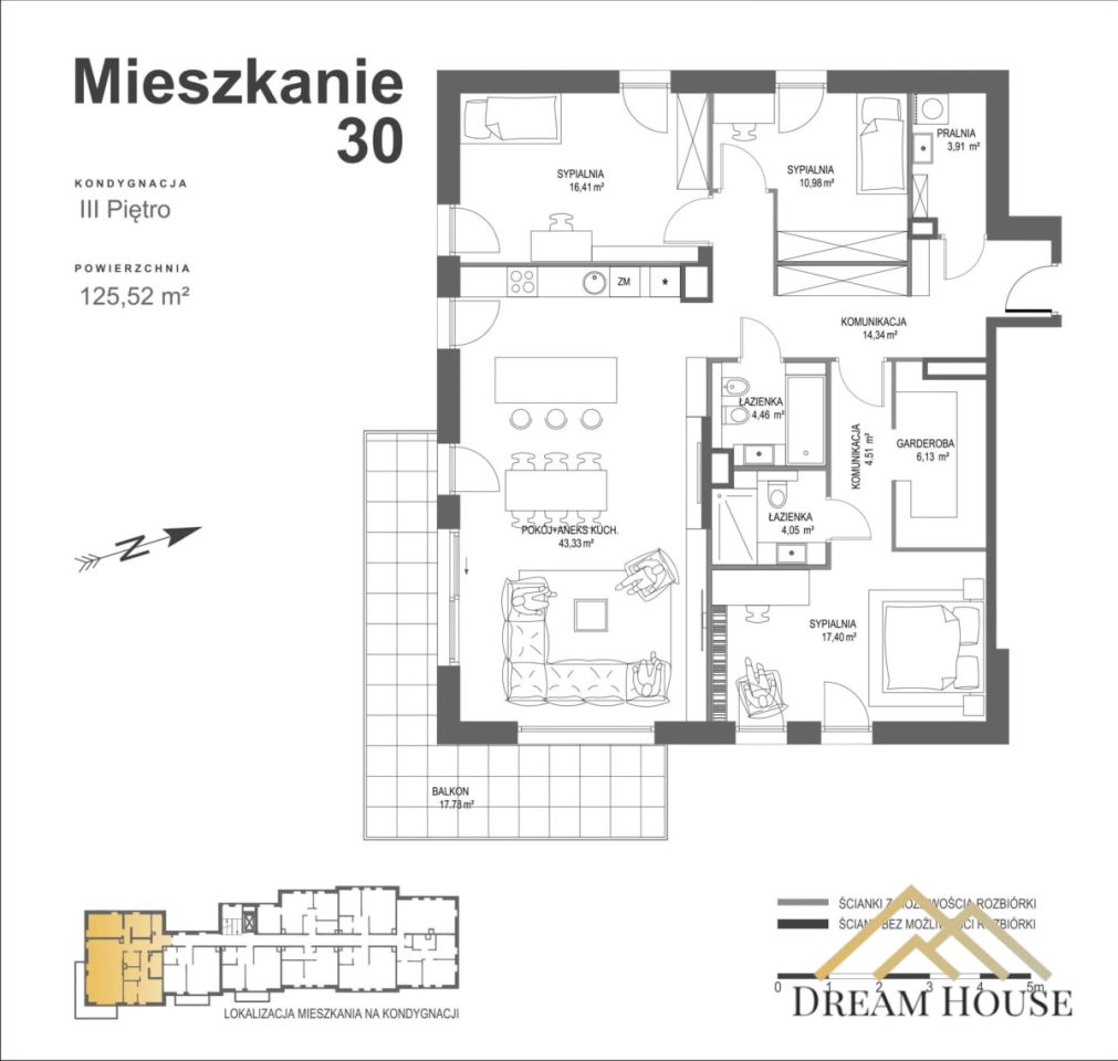 Mieszkanie 4-pokojowe Gdańsk Wrzeszcz, ul. Szczepana Pileckiego. Zdjęcie 11