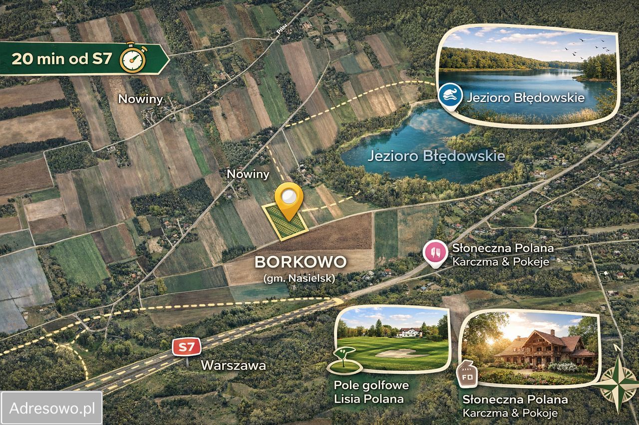 Działka rolna Borkowo. Zdjęcie 3