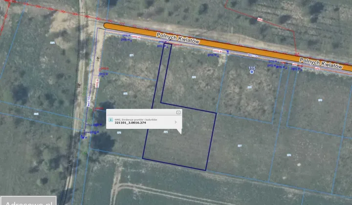 Działka budowlana Wąwelnica, ul. Polnych Kwiatów