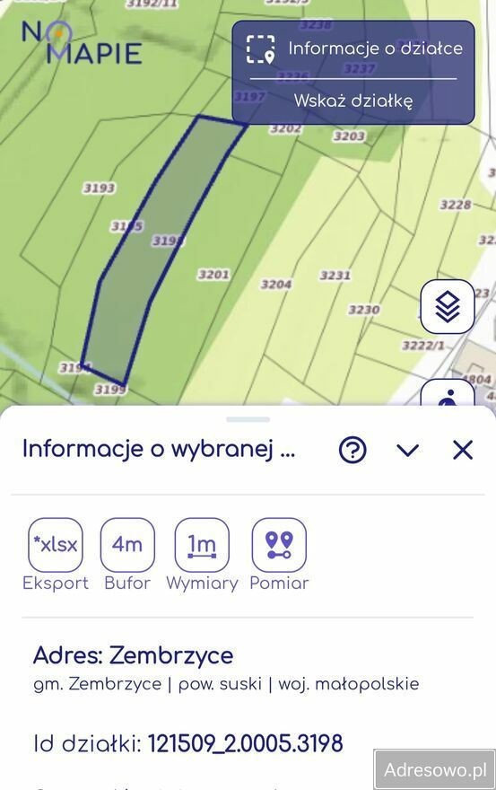 Działka rolna Zembrzyce. Zdjęcie 3