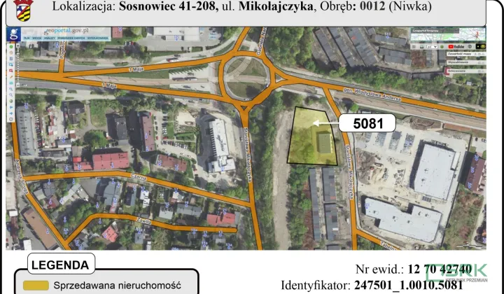 Działka Sosnowiec, ul. Stanisława Mikołajczyka