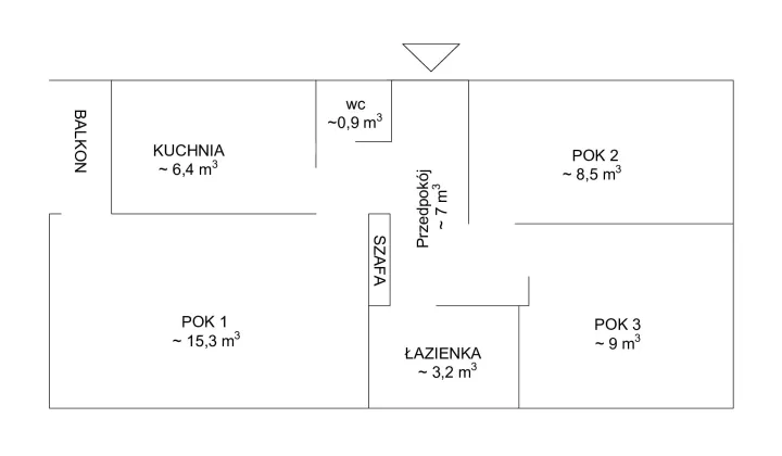 Mieszkanie 3-pokojowe Słupsk Centrum, ul. Nowobramska