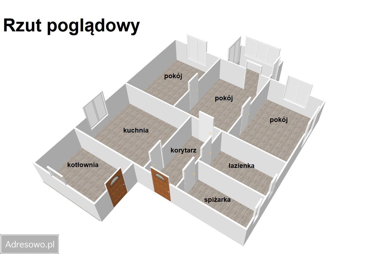 dom wolnostojący, 3 pokoje Domaradz. Zdjęcie 3