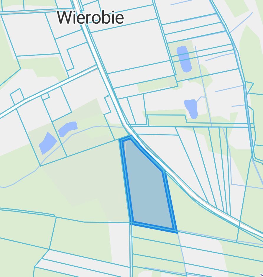 Działka rolno-budowlana Wierobie. Zdjęcie 1