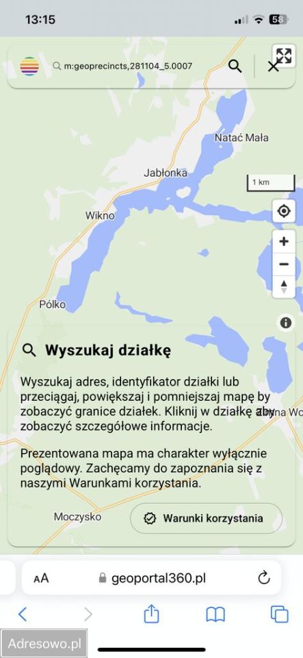 Działka budowlana Jabłonka