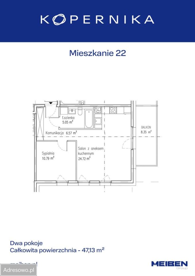 Mieszkanie 2-pokojowe Chełmno, os. Kopernika. Zdjęcie 4
