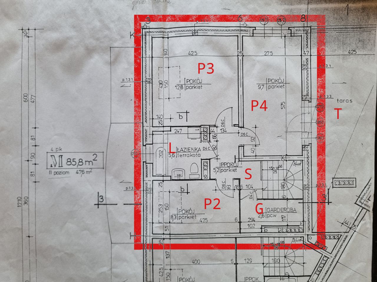 Mieszkanie 4-pokojowe Toruń Chełmińskie Przedmieście, ul. Grunwaldzka. Zdjęcie 3