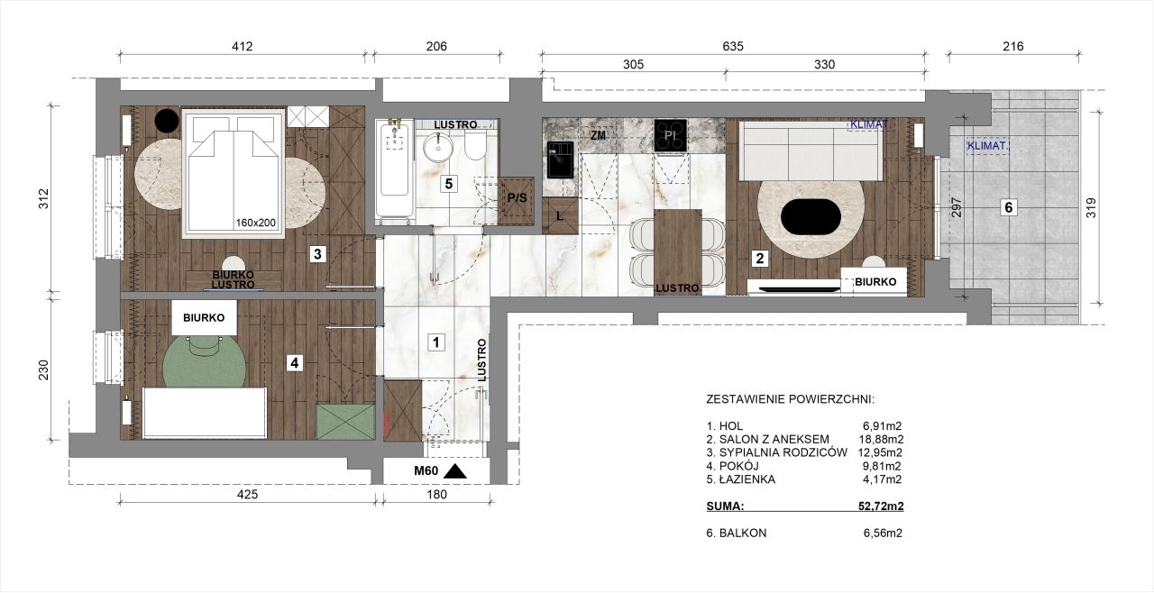 Mieszkanie 3-pokojowe Kraków Podgórze, ul. Mierzeja Wiślana. Zdjęcie 12