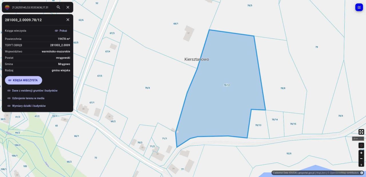 Działka rolno-budowlana Kiersztanowo. Zdjęcie 3