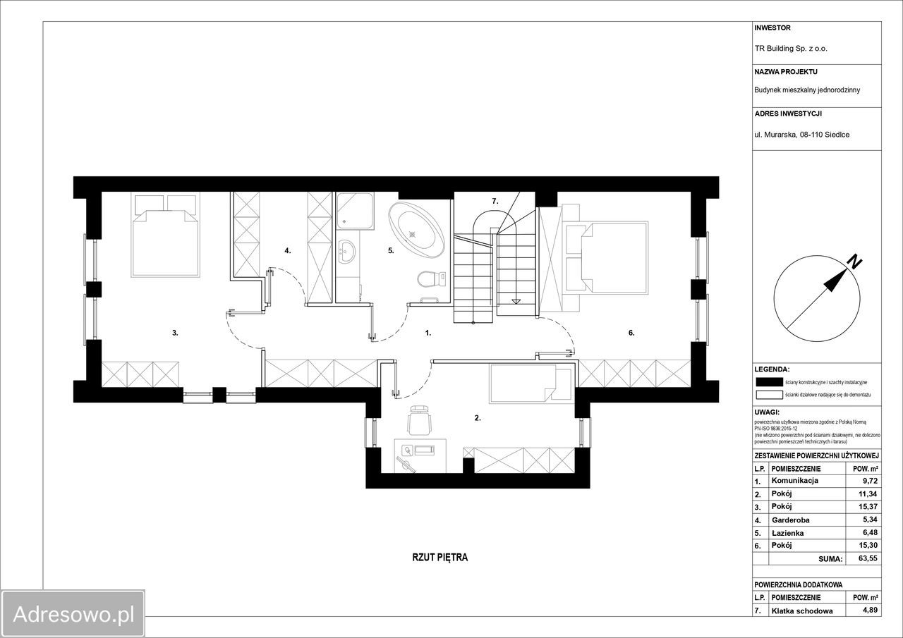 dom wolnostojący, 5 pokoi Siedlce, ul. Murarska. Zdjęcie 4