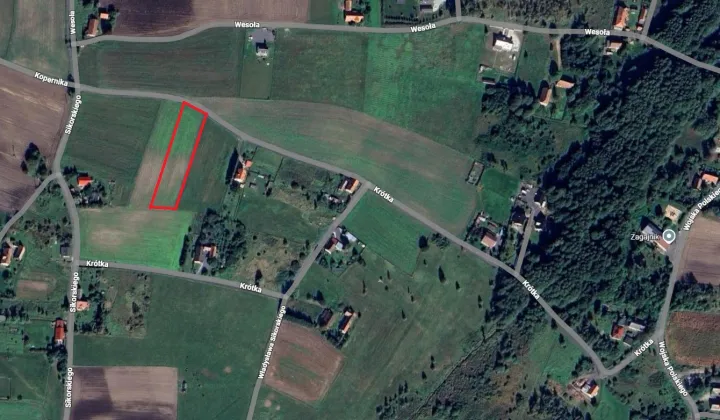 Działka rolno-budowlana Wykroty, ul. Krótka