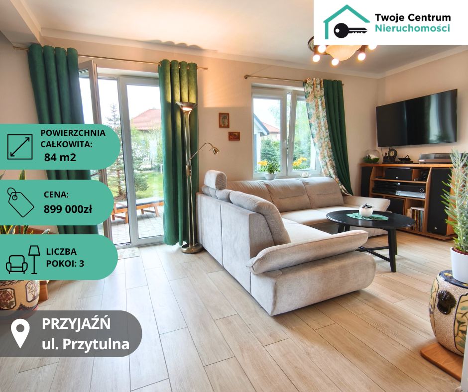 bliźniak, 3 pokoje Przyjaźń, ul. Przytulna. Zdjęcie 1
