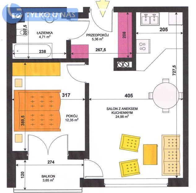 Mieszkanie 2-pokojowe Kraków Grzegórzki, ul. Czyżyńska. Zdjęcie 15