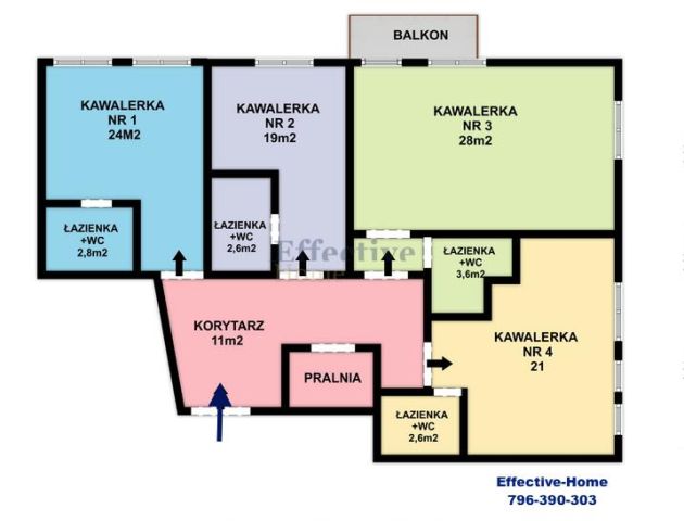 Mieszkanie 4-pokojowe Wrocław, ul. Trzebnicka. Zdjęcie 4