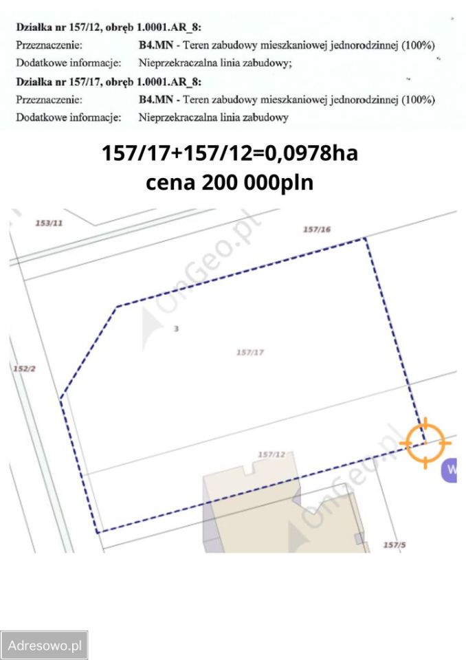 Działka budowlana Zamość, ul. Myśliwska. Zdjęcie 1