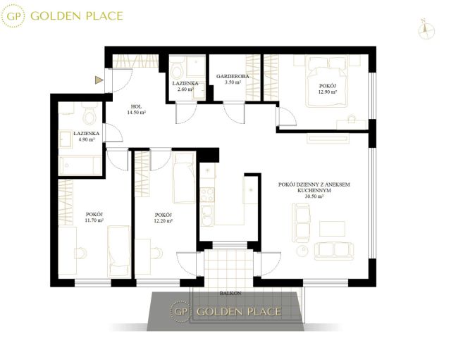 Mieszkanie 4-pokojowe Gdynia Chwarzno-Wiczlino, ul. gen. Mariusza Zaruskiego. Zdjęcie 20