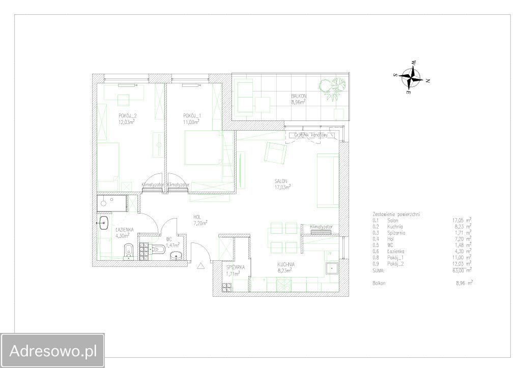 Mieszkanie 3-pokojowe Warszawa Mokotów, ul. Ananasowa. Zdjęcie 10