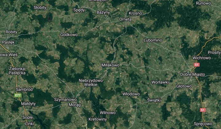 Działka inwestycyjna Miłakowo, ul. o. Władysława Włodyki