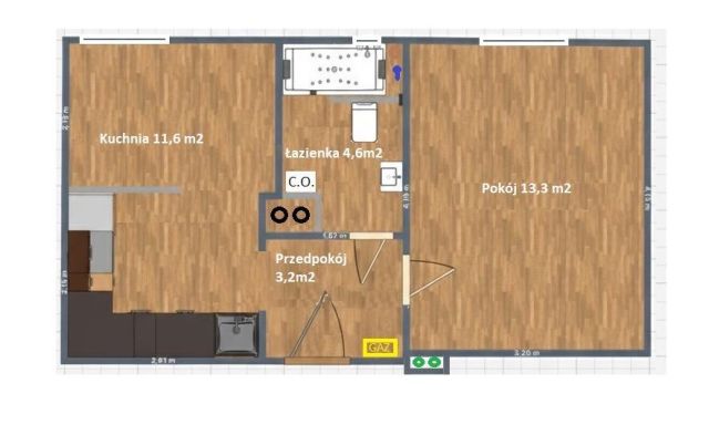 Mieszkanie 2-pokojowe Wrocław Fabryczna, ul. Budziszyńska. Zdjęcie 1