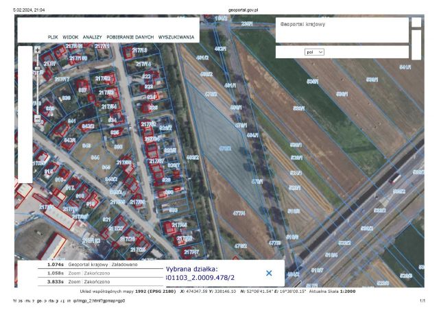 Działka budowlana Kiełczewo, ul. Kościańska. Zdjęcie 1