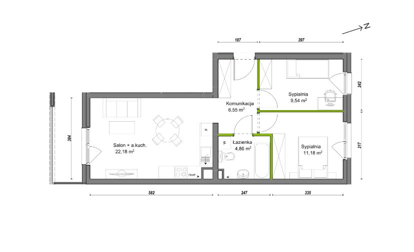 Mieszkanie 3-pokojowe Wrocław Ołtaszyn, ul. Orawska. Zdjęcie 8