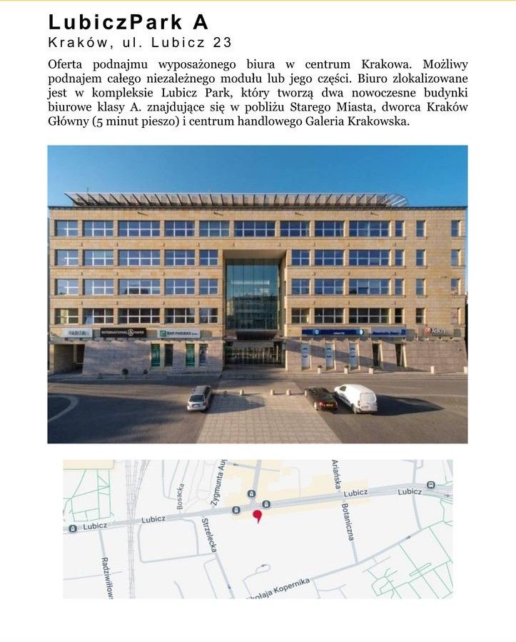 Biuro Kraków Śródmieście, ul. Lubicz. Zdjęcie 1