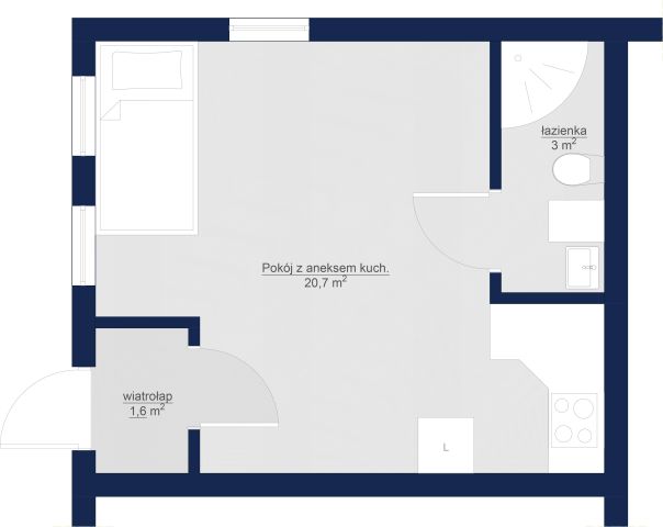Mieszkanie 1-pokojowe Warszawa Praga-Południe. Zdjęcie 2