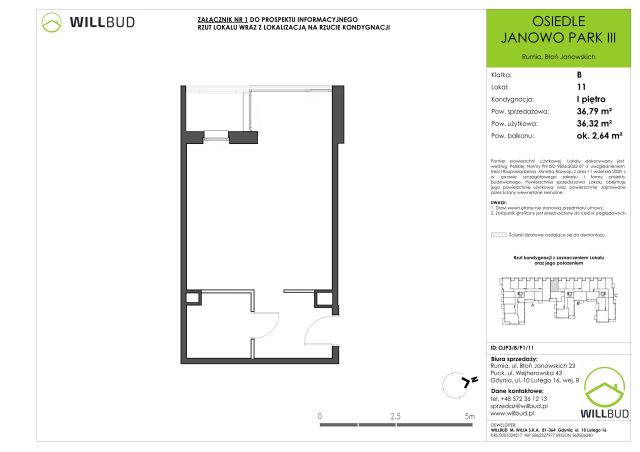 Mieszkanie 1-pokojowe Rumia Janowo, ul. Błoń Janowskich. Zdjęcie 10