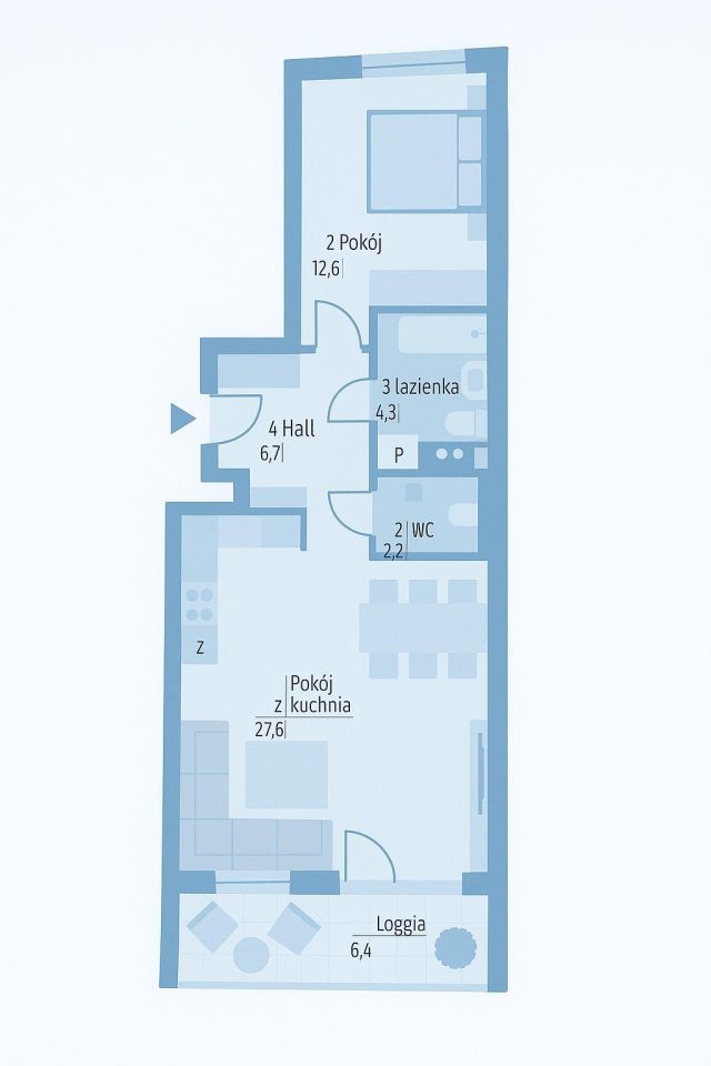 Mieszkanie 2-pokojowe Łódź Śródmieście, ul. Andrzeja Struga. Zdjęcie 10